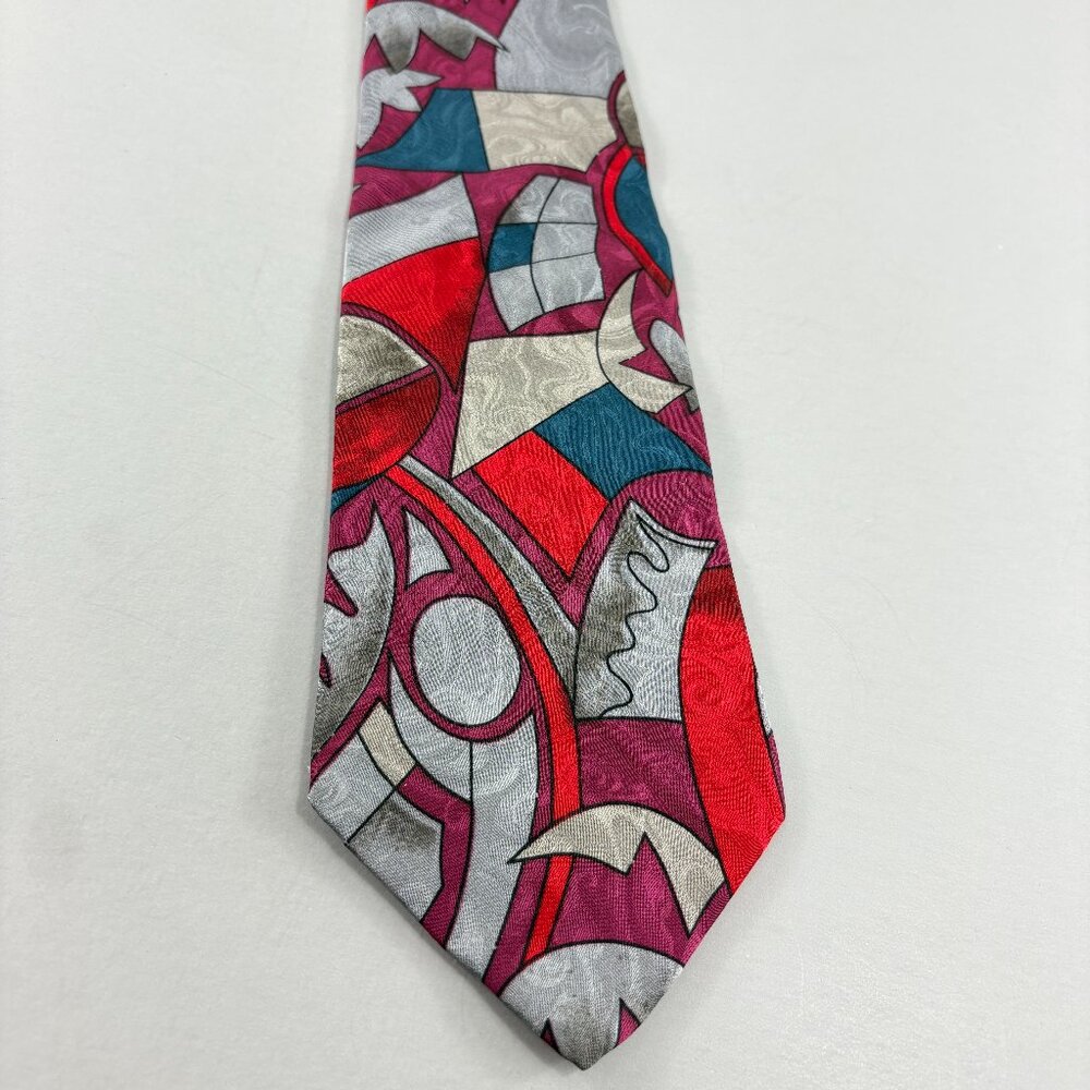 J. Blades & Co. Multi Abstract Men's Tie 4" x 59" Vintage